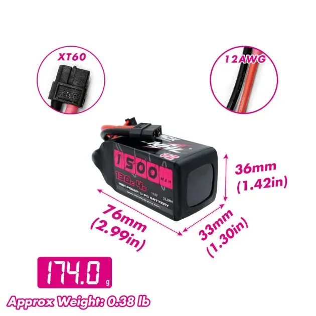 black series 1500mah 4s 130c xt60 black series 1500mah 4s 130c xt60